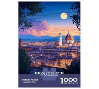Puzzle Per Ragazzi Da 1000 Pezzi Florence, Italy at Night Puzzle Per Adulti Gioco Pratico Per Divertimento in Famiglia Attività Divertenti A Casa, 70x50cm/1000pcs