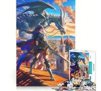 Puzzle per ragazzi da 1000 pezzi "Florence Winged Guardian", gioco interattivo, attività divertenti da fare a casa, con poster e foglio di curiosità abbinati 50x75cm