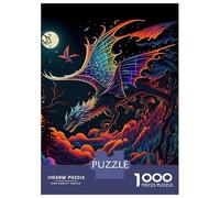 Puzzle Per Ragazzi Da 1000 Pezzi Flying Dragon Neon Puzzle Per Adulti Gioco Pratico Per Divertimento in Famiglia Attività Divertenti A Casa, 70x50cm/1000pcs