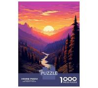 Puzzle Per Ragazzi Da 1000 Pezzi Forest Sunset Pixel Art Puzzle Per Adulti Gioco Pratico Per Divertimento in Famiglia Attività Divertenti A Casa, 38x26cm/1000pcs