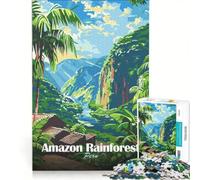 Puzzle per ragazzi da 1000 pezzi, foresta amazzonica, Perù, poster di viaggio, gioco impossibile, regalo di compleanno, compleanno e altre occasioni 50x75cm