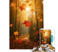 Puzzle per ragazzi da 1000 pezzi foresta autunnale con foglie che cadono gioco interattivo a tema natura ideale per l'apprendimento e la sfida un regalo perfetto per chi ama i giochi di analisi