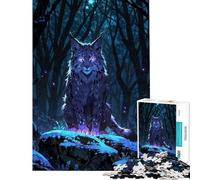 Puzzle per ragazzi da 1000 pezzi Foresta Mistica Lince Gioco per famiglie Giocattolo avvincente per coltivare la pazienza Ottimo regalo per chi ama giocare e migliorare la memoria (Dimensioni 38x26cm)