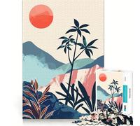 Puzzle per ragazzi da 1000 pezzi, foresta zen, arte minimalista, bordi perfetti, divertente gioco di abilità mentale, gioco tranquillo, compleanno, arte (50x75cm)