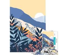 Puzzle per ragazzi da 1000 pezzi foresta zen arte minimalista gioco impossibile giocattolo educativo ottimo regalo per gli amanti dei giochi antistress (dimensioni 38x52cm)