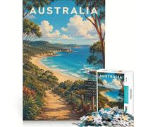 Puzzle per ragazzi da 1000 pezzi, fuga costiera australiana, gioco educativo, decorazione da parete, compleanno e Natale 50x75cm