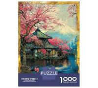 Puzzle Per Ragazzi Da 1000 Pezzi Fuji’s Sacred Bloom Retro Art Puzzle Per Ragazzi Gioco Pratico Sfida Difficile Regali Unici Per Compleanno E Natale 70x50cm/1000pcs