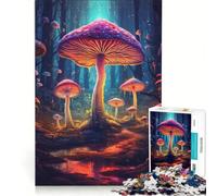 Puzzle per ragazzi da 1000 pezzi Funghi magici Foresta oscura gioco interattivo migliora la memoria regalo per amici e familiari 38x26cm