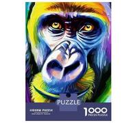 Puzzle Per Ragazzi Da 1000 Pezzi Funny Gorilla Face Art Puzzle Antistress Giocattoli Difficili Regali Di Compleanno E Unici 52x38cm/1000pcs