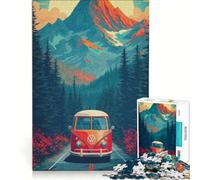 Puzzle per ragazzi da 1000 pezzi: furgoncino sulla spiaggia gioco rilassante analisi e logica per migliorare l'amore tra le coppie 38x52cm