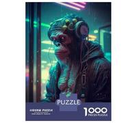 Puzzle Per Ragazzi Da 1000 Pezzi Futuristic Chimpanzee Puzzle Giochi Rilassanti Difficili Divertenti Attività A Casa, 52x38cm/1000pcs