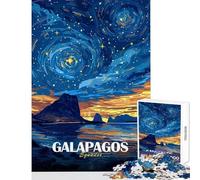 Puzzle per ragazzi da 1000 pezzi Galapagos Ecuador Notte stellata Paesaggio Gioco interattivo Difficile Antistress Giocattolo per migliorare l'amore tra le coppie (38x26cm)