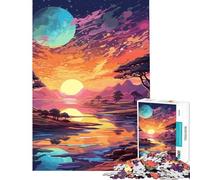 Puzzle per ragazzi da 1000 pezzi galassia notte foresta gioco interattivo per un'esperienza educativa stimolante ideale come regalo per chi ama i giochi di analisi e logica (dimensioni 38x26cm)