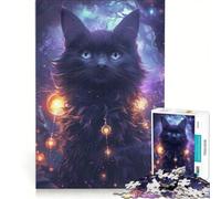 Puzzle per ragazzi da 1000 pezzi: Gatto Arcano con Luci Cosmiche, Giochi Rilassanti, Decorazione per la Casa, Adatto per la Decorazione della Scrivania 50x75cm