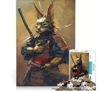 Puzzle per ragazzi da 1000 pezzi, gatto dalle orecchie lunghe Sanurai, decorazione da parete, passatempo ideale per le vacanze, regalo di compleanno, regalo di viaggio 38x26cm