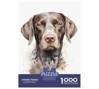Puzzle Per Ragazzi Da 1000 Pezzi German Shorthaired Dog Puzzle Per Ragazzi Gioco Pratico Sfida Difficile Regali Unici Per Compleanno E Natale 38x26cm/1000pcs