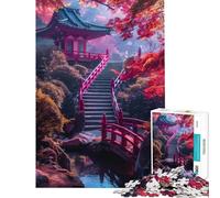 Puzzle per ragazzi da 1000 pezzi Giardini incantati al neon Puzzle per adulti Gioco divertente Migliora la memoria compleanno e Natale (Dimensioni 38x52cm)