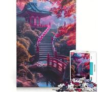 Puzzle per ragazzi da 1000 pezzi Giardini incantati al neon, un gioco rompicapo divertente e spiritoso, compleanni e Natale 50x75cm