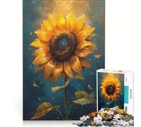 Puzzle per ragazzi da 1000 pezzi "Girasole Magico" di Van Gogh giocattolo educativo per divertimento in famiglia per rafforzare l'amore tra le coppie 38x52cm