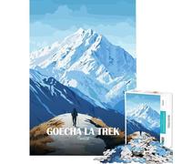 Puzzle per ragazzi da 1000 pezzi Goechala Trek India Paesaggio montano Giocattolo educativo Gioco per tutta la famiglia Regalo per donne e uomini (Dimensioni 75x50cm)