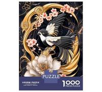 Puzzle Per Ragazzi Da 1000 Pezzi Gold Parrot Bird & Flower Puzzle Per Adulti Gioco Pratico Per Divertimento in Famiglia Attività Divertenti A Casa, 38x26cm/1000pcs