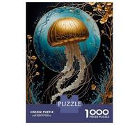 Puzzle Per Ragazzi Da 1000 Pezzi Golden Jellyfish Kintsugi Puzzle Giochi Rilassanti Difficili Divertenti Attività A Casa, 38x26cm/1000pcs
