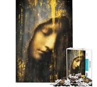 Puzzle per ragazzi da 1000 pezzi Golden Mary in texture scura Divertimento a casa attività per passare il tempo durante le vacanze giochi divertenti per ragazzi dai 14 anni in su (38x26cm)