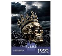 Puzzle Per Ragazzi Da 1000 Pezzi Golden Skull King Puzzle Giochi Rilassanti Ma Divertenti E Spiritosi Regali Di Compleanno E Unici 38x26cm/1000pcs