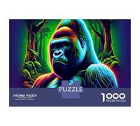 Puzzle Per Ragazzi Da 1000 Pezzi Gorilla Art Print Puzzle Per Ragazzi Gioco Pratico Sfida Difficile Regali Unici Per Compleanno E Natale 52x38cm/1000pcs