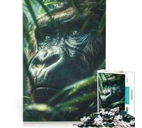 Puzzle per ragazzi da 1000 pezzi: Gorilla nella foresta tropicale, gioco educativo, per divertimento in famiglia, regalo di compleanno, regalo di viaggio 50x75cm