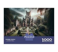 Puzzle Per Ragazzi Da 1000 Pezzi Gothic Garden Architecture Puzzle Giochi Rilassanti Difficili Divertenti Attività A Casa, 52x38cm/1000pcs