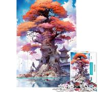 Puzzle per ragazzi da 1000 pezzi grande albero mistico gioco per adulti gioco per famiglie taglio di precisione gioco stimolante regalo (dimensioni 38x26cm)