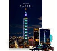 Puzzle per ragazzi da 1000 pezzi, grattacielo di Taipei, bordi perfetti, divertente gioco di logica, regalo, momento accogliente e divertente, decorazione natalizia da parete (38x52cm)
