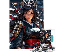 Puzzle per ragazzi da 1000 pezzi Guardiano della Lama︰ Volpe Samurai Feroce Aiuta ad Allenare il Cervello Difficile Gioco per Famiglie Adatto a Persone dai 14 anni in su (38x26cm)