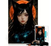 Puzzle per ragazzi da 1000 pezzi "Guardiano della Luna di Sangue",incastro perfetto,gioco creativo,ideale per il tempo libero e come regalo di Natale 38x52cm