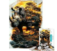 Puzzle per ragazzi da 1000 pezzi "Guardiano della Savana" Puzzle rilassante Gioco per vacanze a casa per passare il tempo Ideale come regalo (Dimensioni 38x26cm)