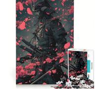 Puzzle per ragazzi da 1000 pezzi: guerrieri samurai tra i ciliegi in fiore Gioco divertente antistress interessante ogni pezzo è unico 38x26cm