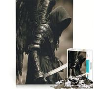 Puzzle per ragazzi da 1000 pezzi: Guerriero Angelo Oscuro con Spada, Gioco Educativo, Decorazione Perfetta, Lista dei Desideri con Babbo Natale 38x52cm