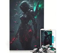 Puzzle per ragazzi da 1000 pezzi, Guerriero Angelo Oscuro, Gioco per famiglie, Divertimento a casa, Regalo di compleanno, Regalo di viaggio 38x26cm