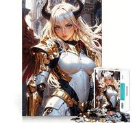 Puzzle per ragazzi da 1000 pezzi,Guerriero celeste angelo in armatura dorata,gioco a incastro preciso,gioco cognitivo,giocattolo divertente e facile da usare,regalo di Natale (50x75cm)