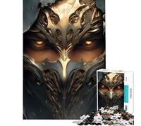 Puzzle per ragazzi da 1000 pezzi Guerriero con Maschera d'Oro sfida impegnativa da completare gioco educativo per tutta la famiglia adatto a ragazzi dai 14 anni in su (50x75cm)