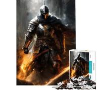 Puzzle per ragazzi da 1000 pezzi Guerriero dell'Oscurità Gioco per famiglie Giocattolo avvincente per coltivare la pazienza Ottimo regalo per i giochi Migliora la memoria (Dimensioni 38x52cm)