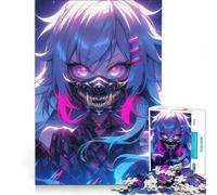 Puzzle per ragazzi da 1000 pezzi guerriero mascherato al neon giocattolo educativo per divertimento in famiglia per rafforzare l'amore tra le coppie 38x52cm