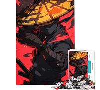 Puzzle per ragazzi da 1000 pezzi Guerriero Ninja con Katana e Cappello Gioco per famiglie giocattolo avvincente per coltivare la pazienza Un'ottima idea regalo una vera opera d'arte (50x75cm)