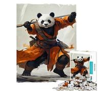 Puzzle per ragazzi da 1000 pezzi guerriero panda con spada sfida educativa regalo per donne gioco educativo per ragazzi dai 14 anni in su (38x26cm)