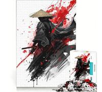 Puzzle per ragazzi da 1000 pezzi guerriero samurai con schizzi di sangue gioco interattivo migliora la memoria regalo per amici e familiari 38x26cm