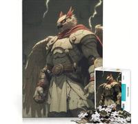 Puzzle per ragazzi da 1000 pezzi: Guerriero uccello corazzato in una giornata tempestosa, gioco interattivo, divertimento per tutta la famiglia, compleanno e Natale 38x52cm