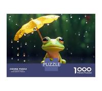 Puzzle Per Ragazzi Da 1000 Pezzi Happy Frog Rain Cute Puzzle Per Adulti Gioco Pratico Per Divertimento in Famiglia Attività Divertenti A Casa, 70x50cm/1000pcs