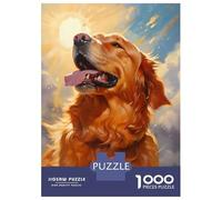 Puzzle Per Ragazzi Da 1000 Pezzi Happy Golden Retriever Puzzle Giochi Rilassanti Ma Divertenti E Spiritosi Regali Di Natale E Compleanno 52x38cm/1000pcs