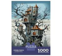 `Puzzle Per Ragazzi Da 1000 Pezzi Haunted Treehouse Castle Puzzle Per Adulti Giochi Rilassanti Analisi E Logica Giochi Stimolanti Regali 52x38cm/1000pcs